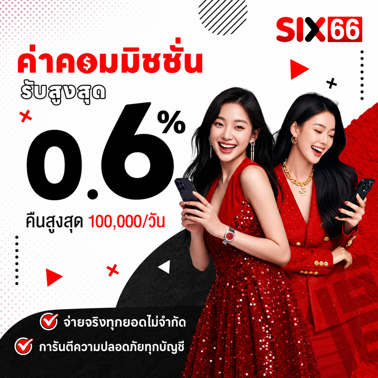 SIX66 ค่าคอมมิชชั่น 0.6%